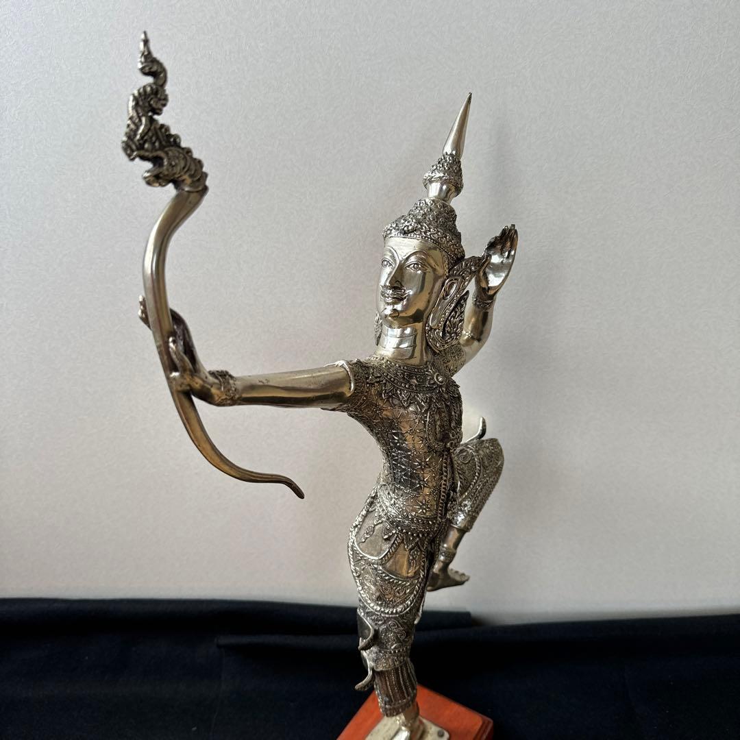 【重厚】【美品】金属製　踊る女性像　アジア　インテリア　約50cm 約3kg