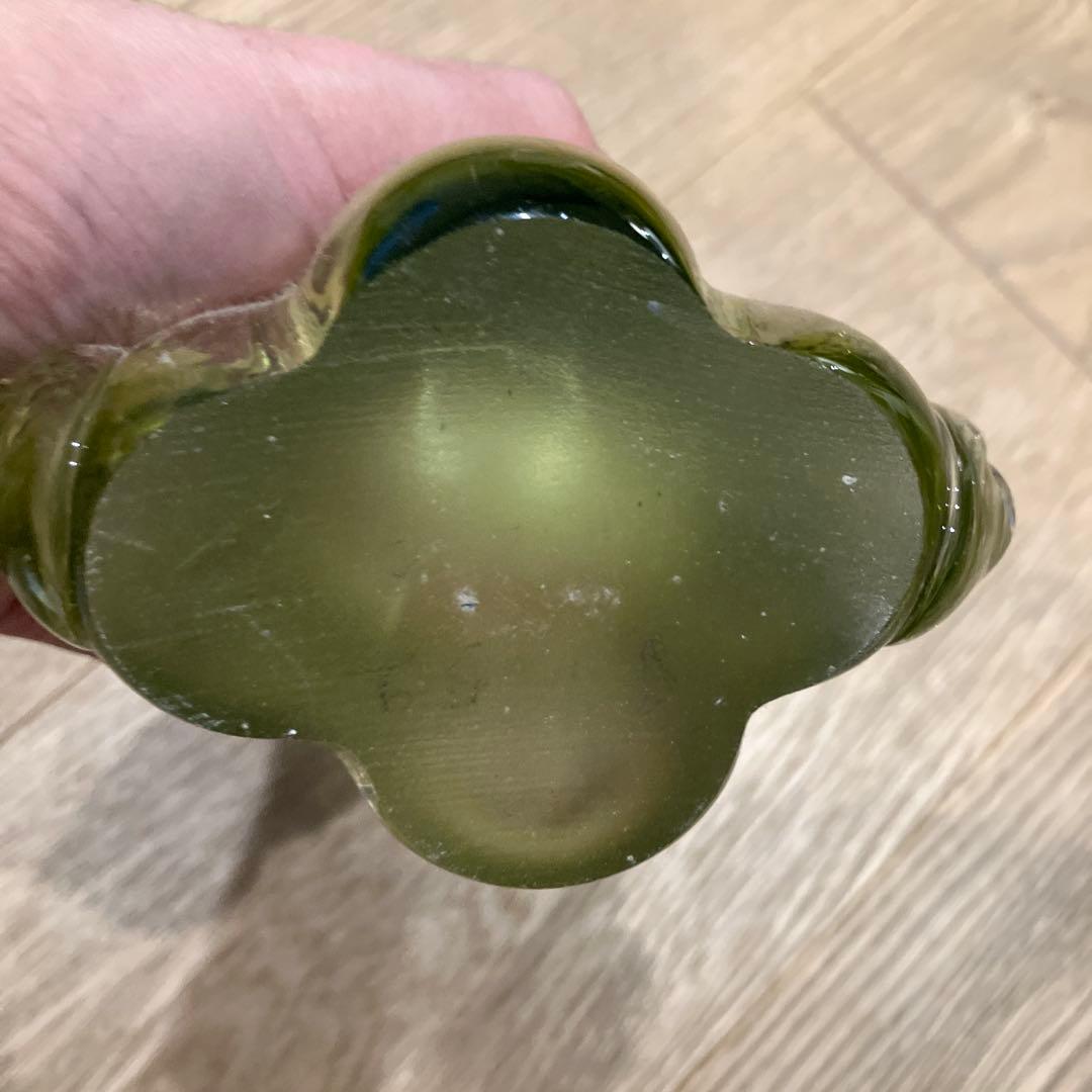 ヴィンテージ　ガラス　オブジェ　花瓶