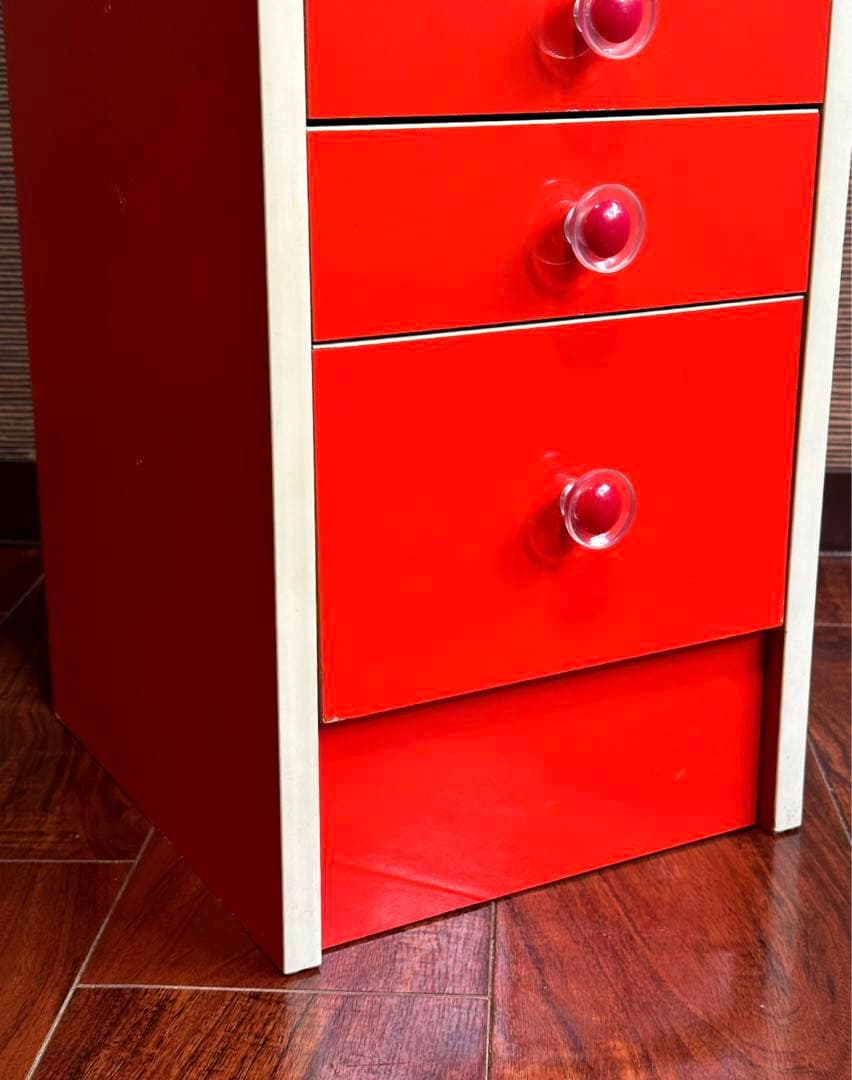 レトロポップ　カラーチェスト　シェルフ　たんす　10段　飾り棚　スペースエイジ