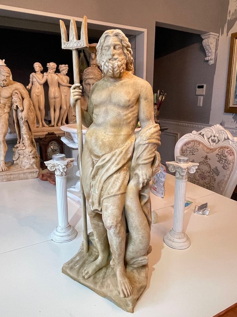 ネプチューン（ポセイドン）の像 高さ:60 cm