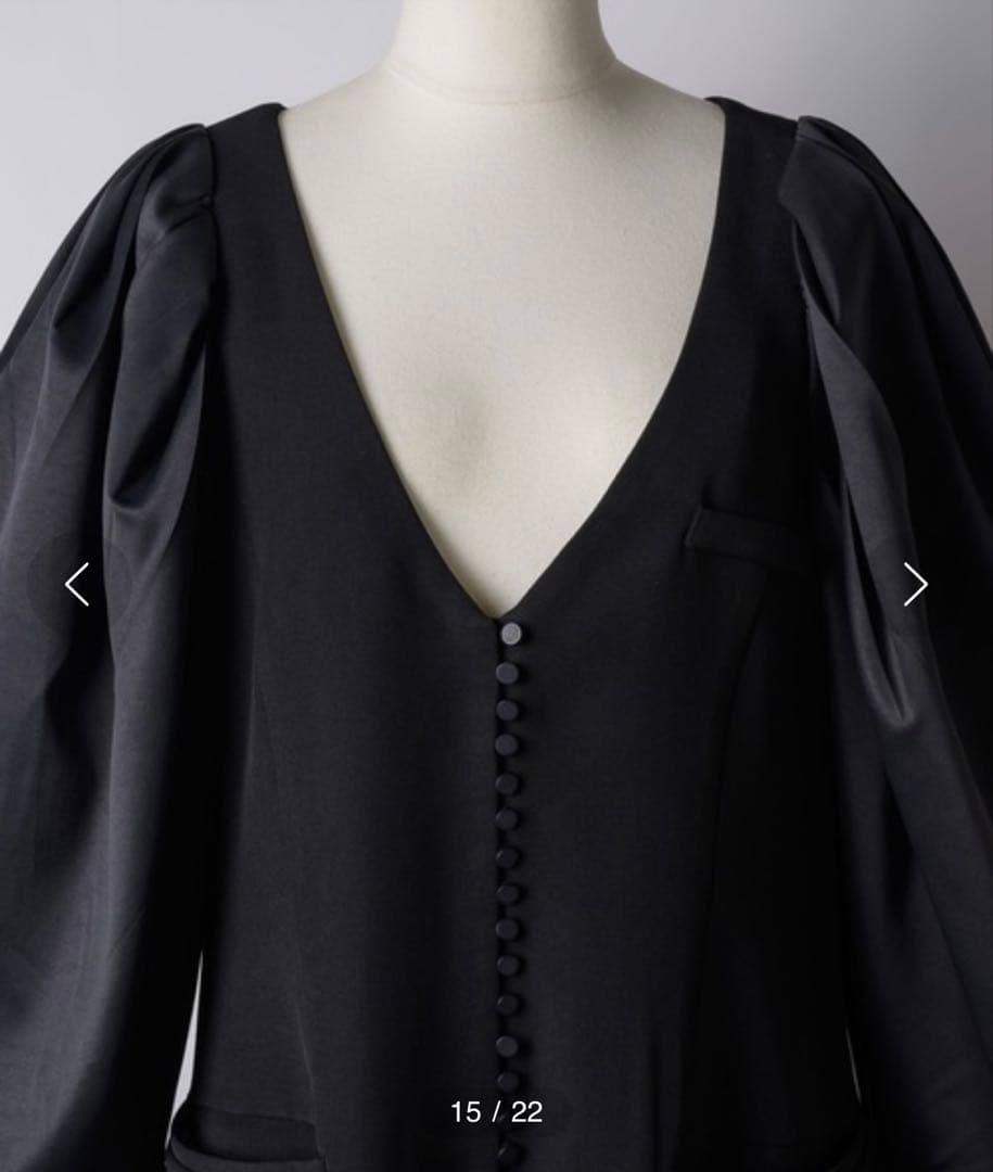 【未使用タグ付】LA BELLE ETUDE Vネッククラシカルドレス