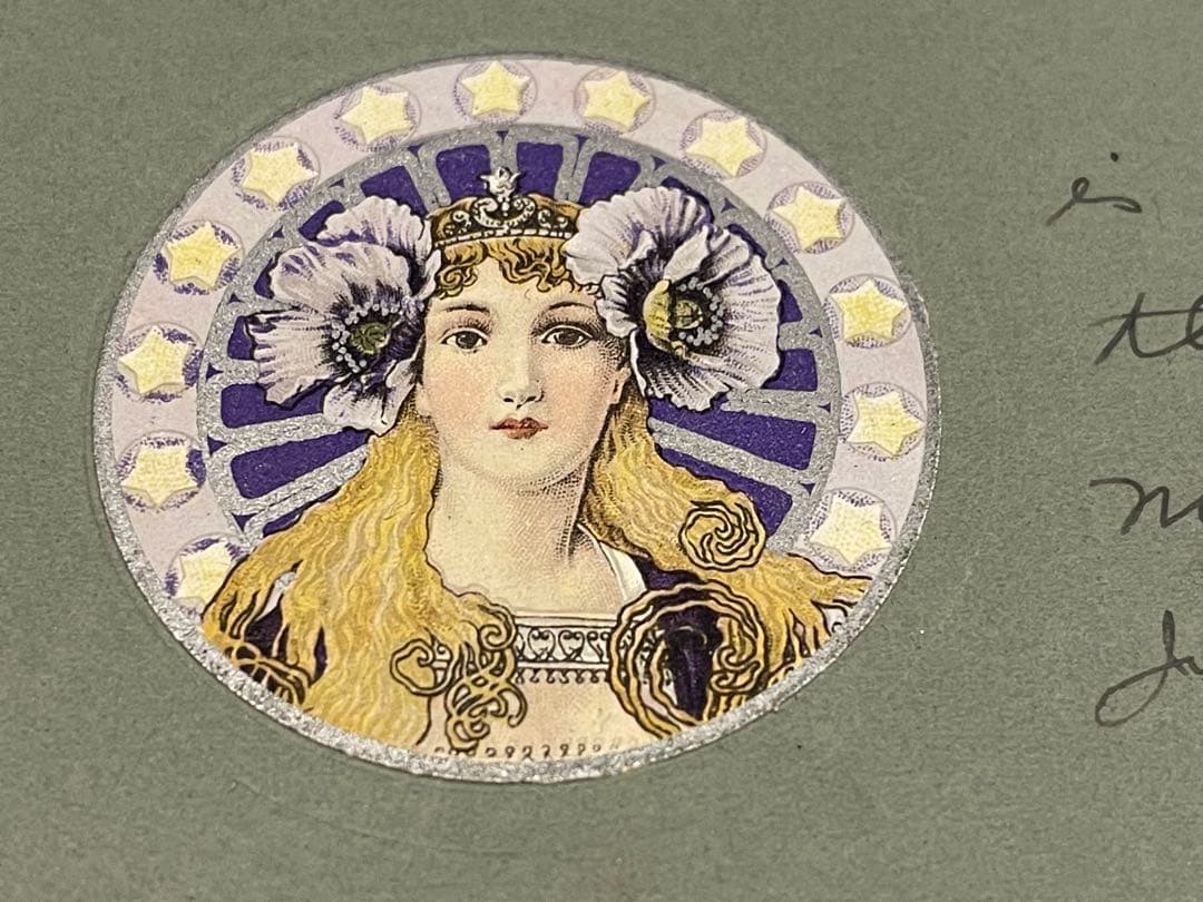 アンティーク ポストカード アール・ヌーボー アルフォンス・ミュシャ スタイル