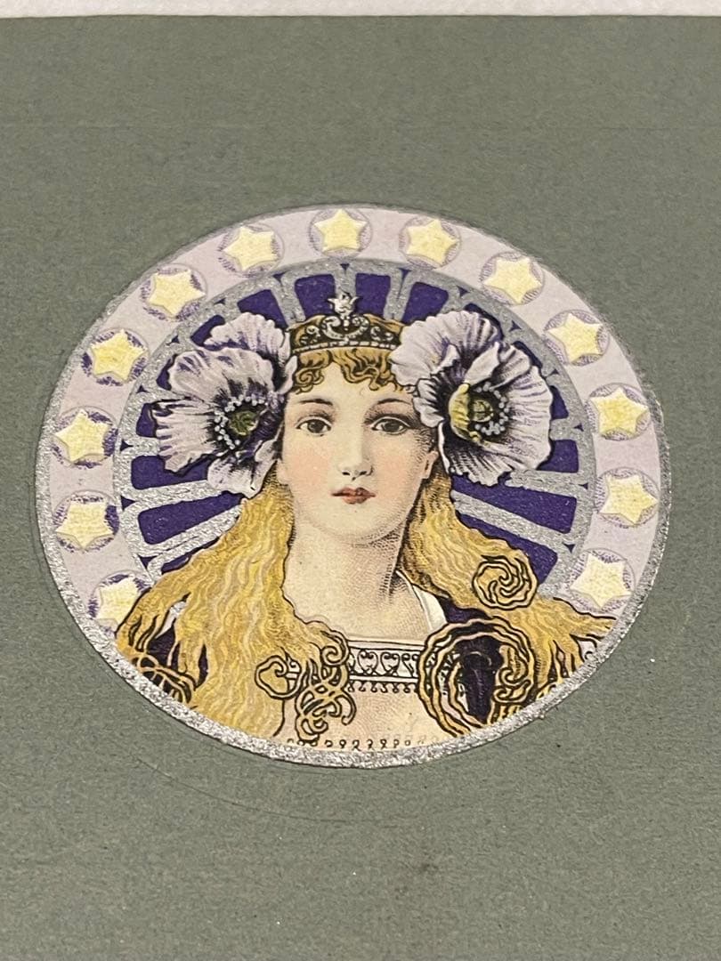 アンティーク ポストカード アール・ヌーボー アルフォンス・ミュシャ スタイル