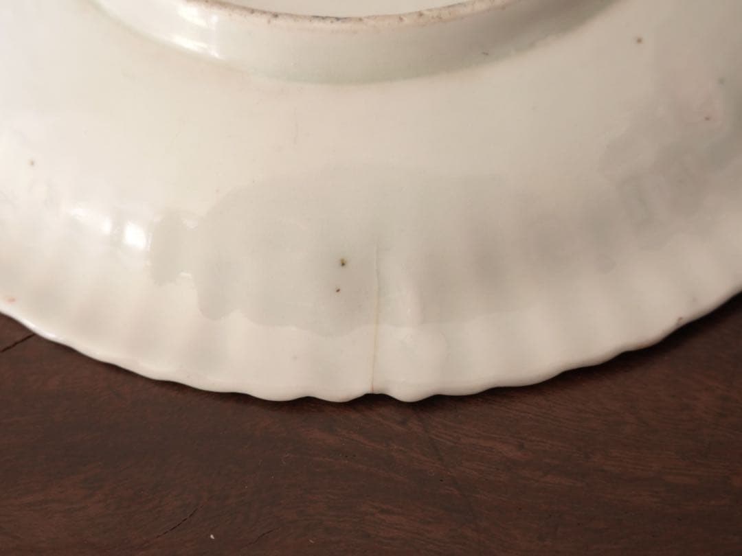 江戸中期〜後期　古伊万里　色絵　金彩　栗文　鎬　皿　5客　銘々皿　バラ売り可能