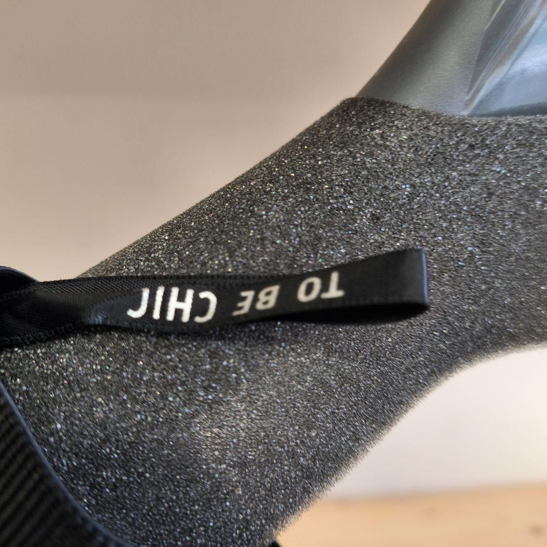 TO BE CHIC ドット柄フレアスカート ブラック