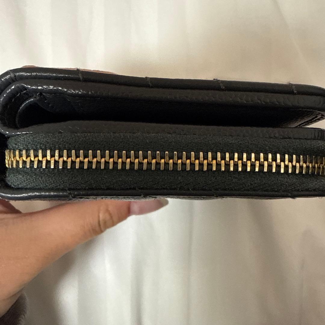 イブサンローラン サンローラン 二つ折り財布 キャビアスキン