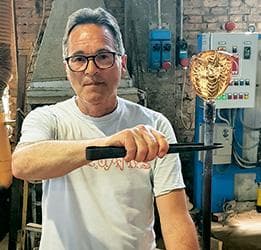 165,000円新品【アルスチェネデーゼ】古法縁起物 置物ムラーノガラスフクロウ