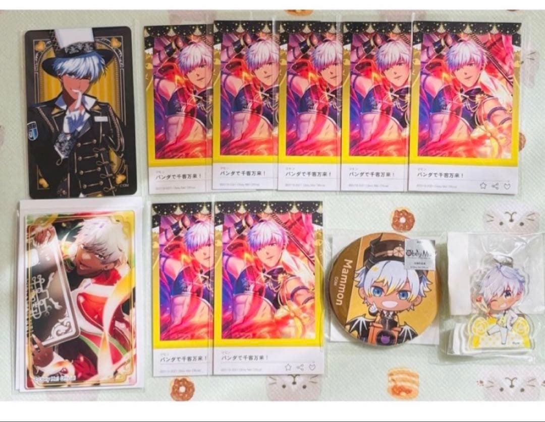 おべいみー　マモン　チェキ7枚　ボイスカード　アクリルカード　缶バッジ　アクキー
