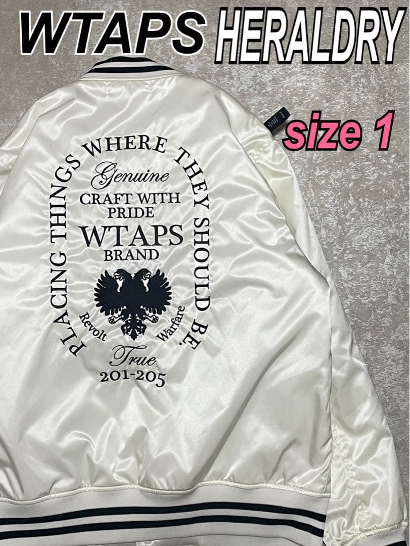 WTAPS TEAM JACKET. WHITE HERALDRY スタジャン