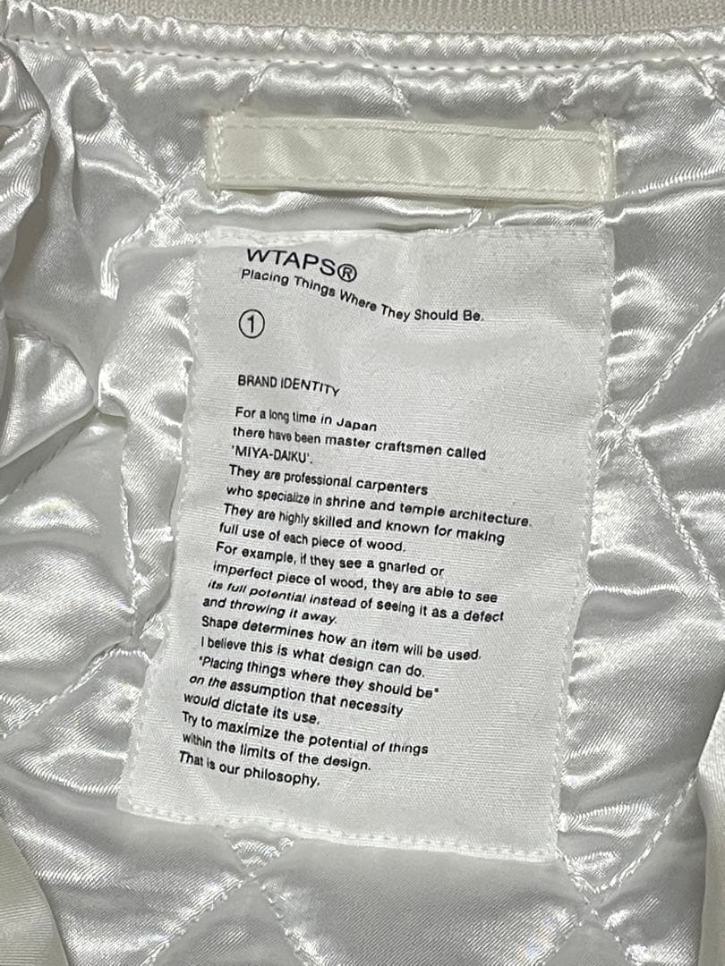WTAPS TEAM JACKET. WHITE HERALDRY スタジャン
