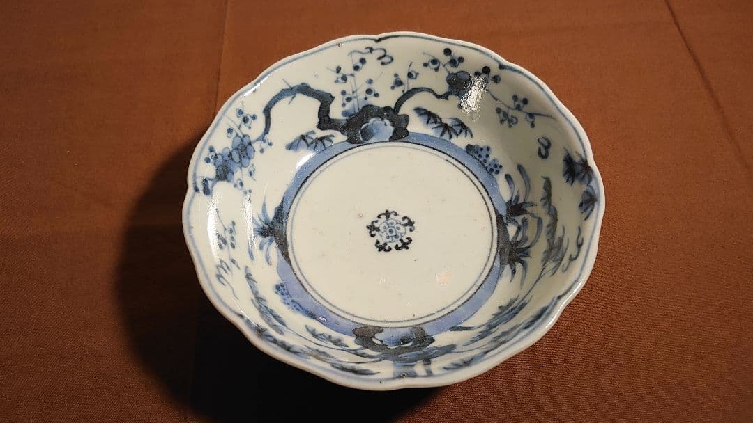 古伊万里　伊万里　染付　松竹梅　江戸期　なます皿　渦福　雲龍　蔵出し　１客