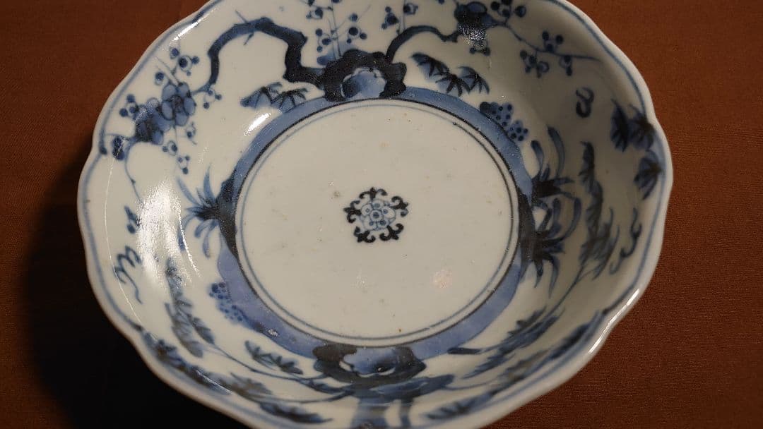 古伊万里　伊万里　染付　松竹梅　江戸期　なます皿　渦福　雲龍　蔵出し　１客