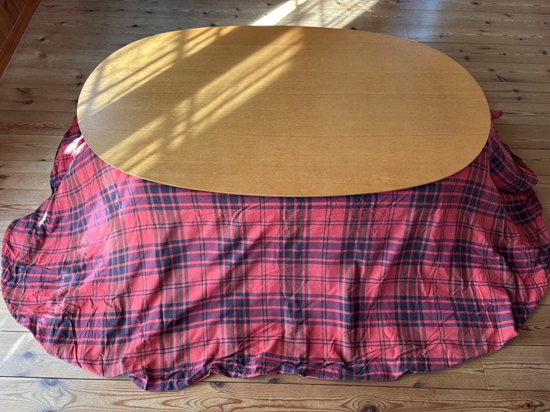 無印良品　こたつにもなる楕円形ローテーブル大(布団2枚付き)