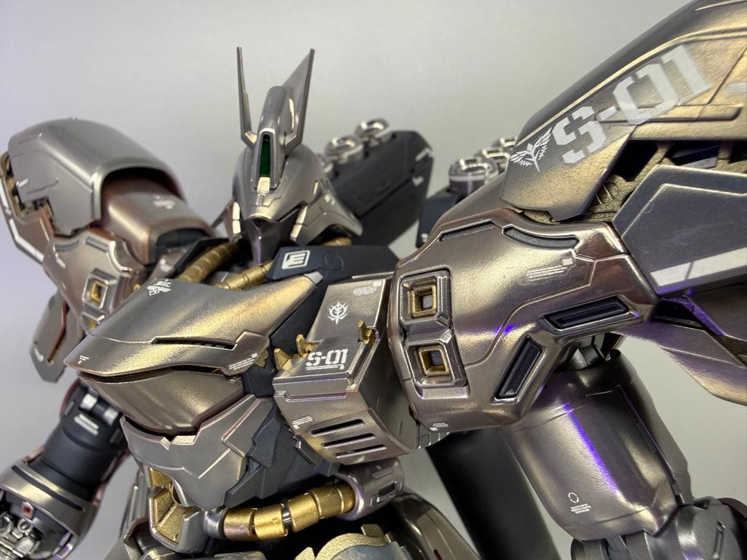 s*a様 ガンプラMG サザビー Ver.Ka 完成品 メタリック塗装仕上げ