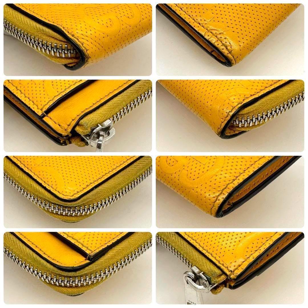 GUCCI グッチ ミニ 財布 ケース GG イエロー レザー