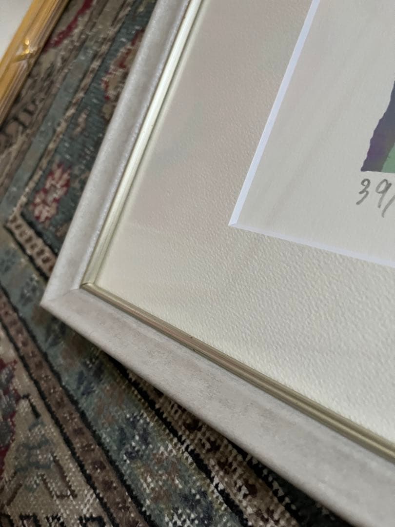 新品額　限定　大きめ64×48 ジニー・キム　版画　直筆サイン　NO. 証明書