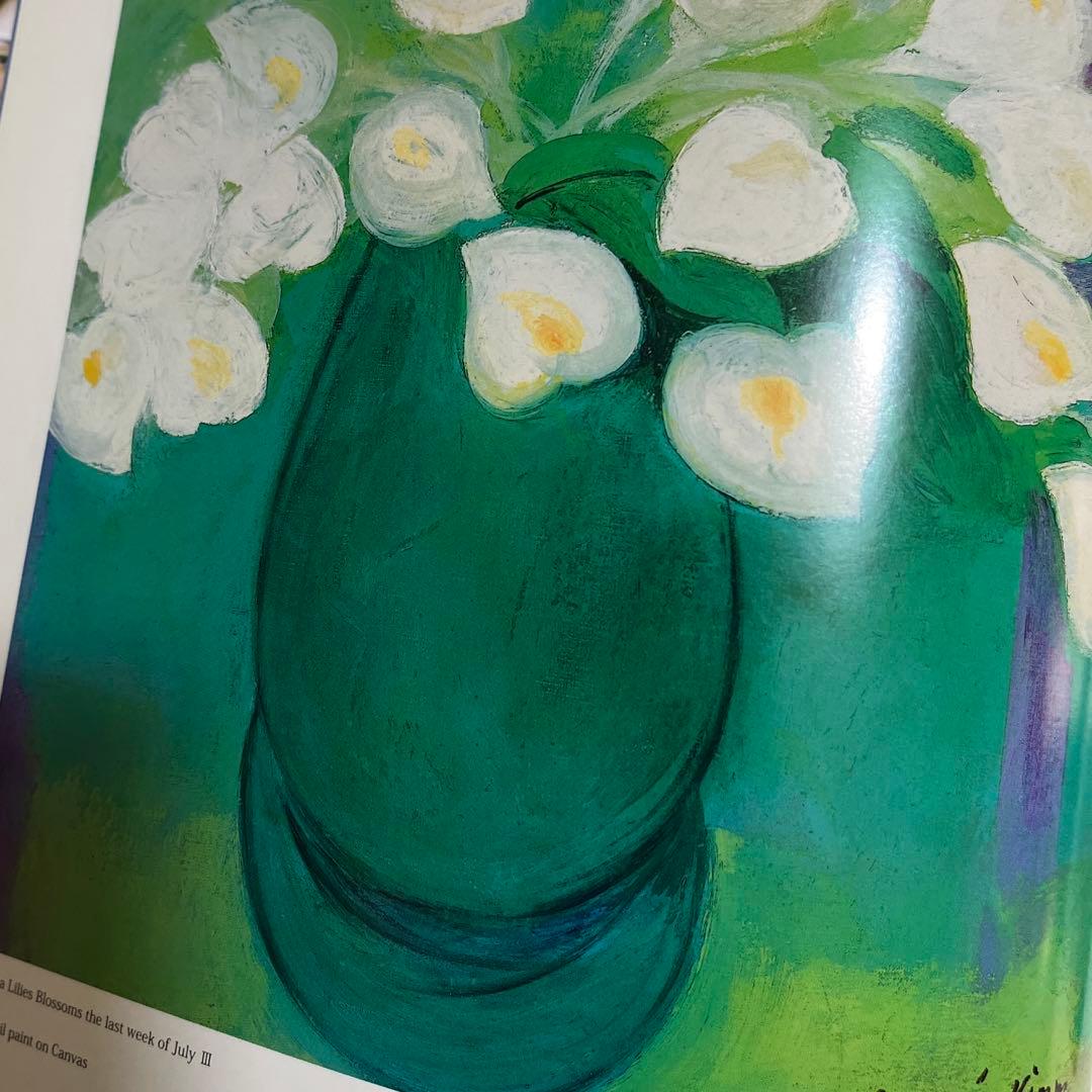 新品額　限定　大きめ64×48 ジニー・キム　版画　直筆サイン　NO. 証明書