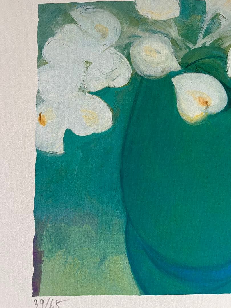 新品額　限定　大きめ64×48 ジニー・キム　版画　直筆サイン　NO. 証明書