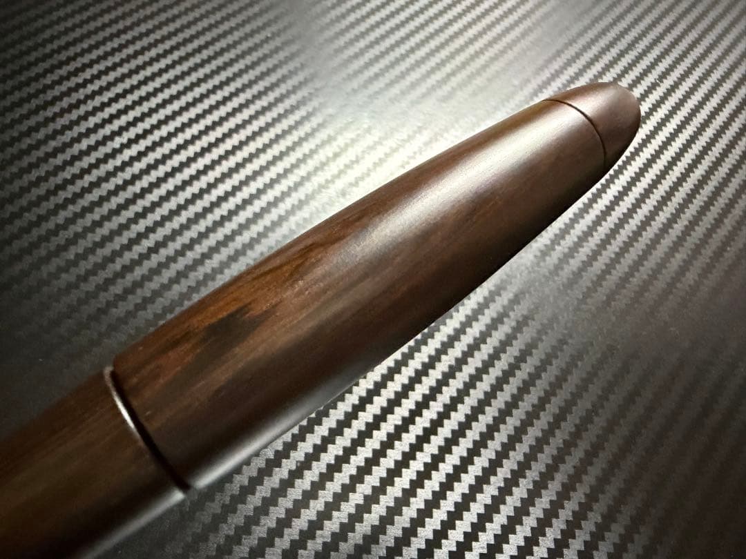 未使用に近い プラチナ 出雲 鉄刀木 B 太字 万年筆