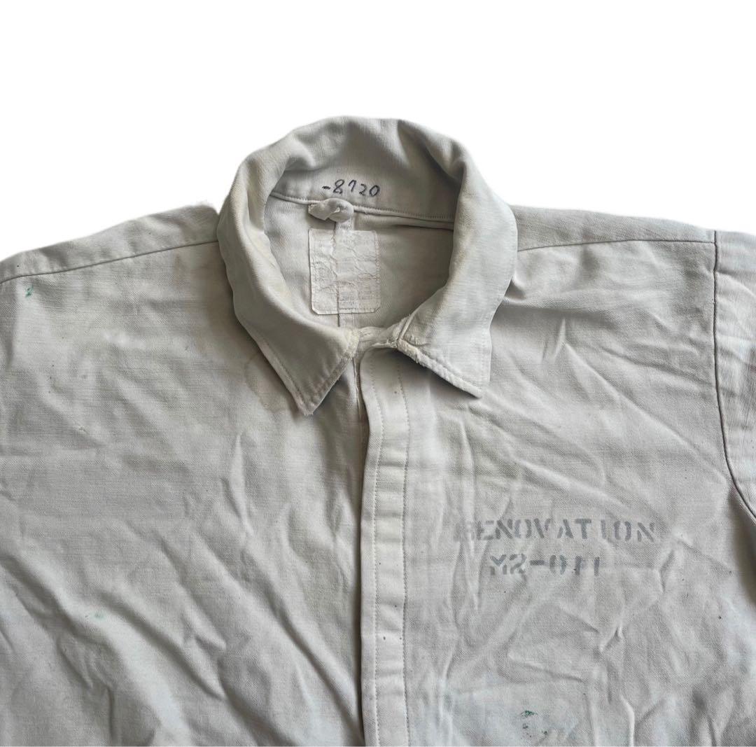 米軍本物爆発物取扱者用カバーオール白Mサイズ80年代希少ひ品