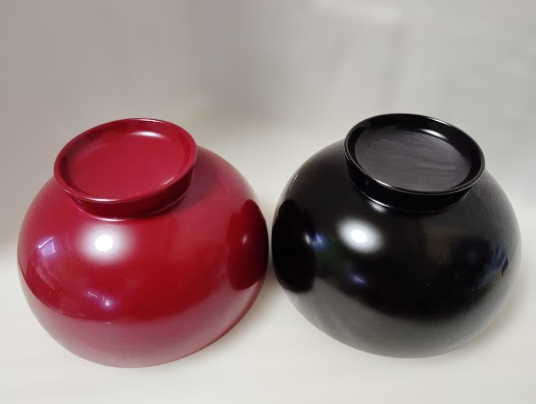 輪島塗　流水桜　蒔絵仕上げ　夫婦椀