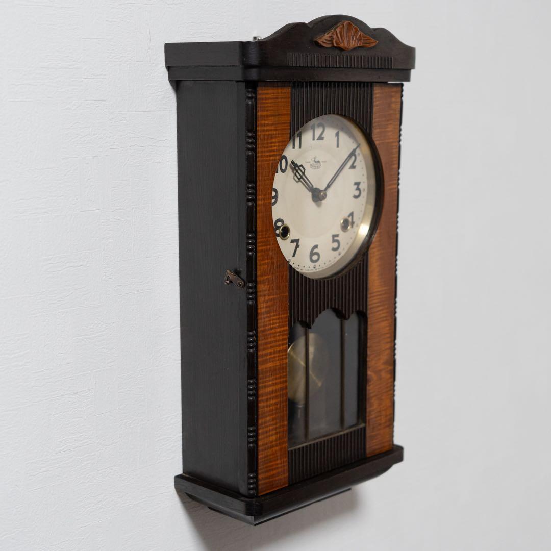 タカノ　柱時計　ボンボン時計　昭和　レトロ　オーバーホール済　動作品