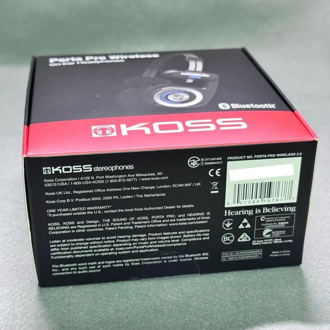 【新品同様】KOSS Porta Pro Wireless 2.0 ヘッドフォン