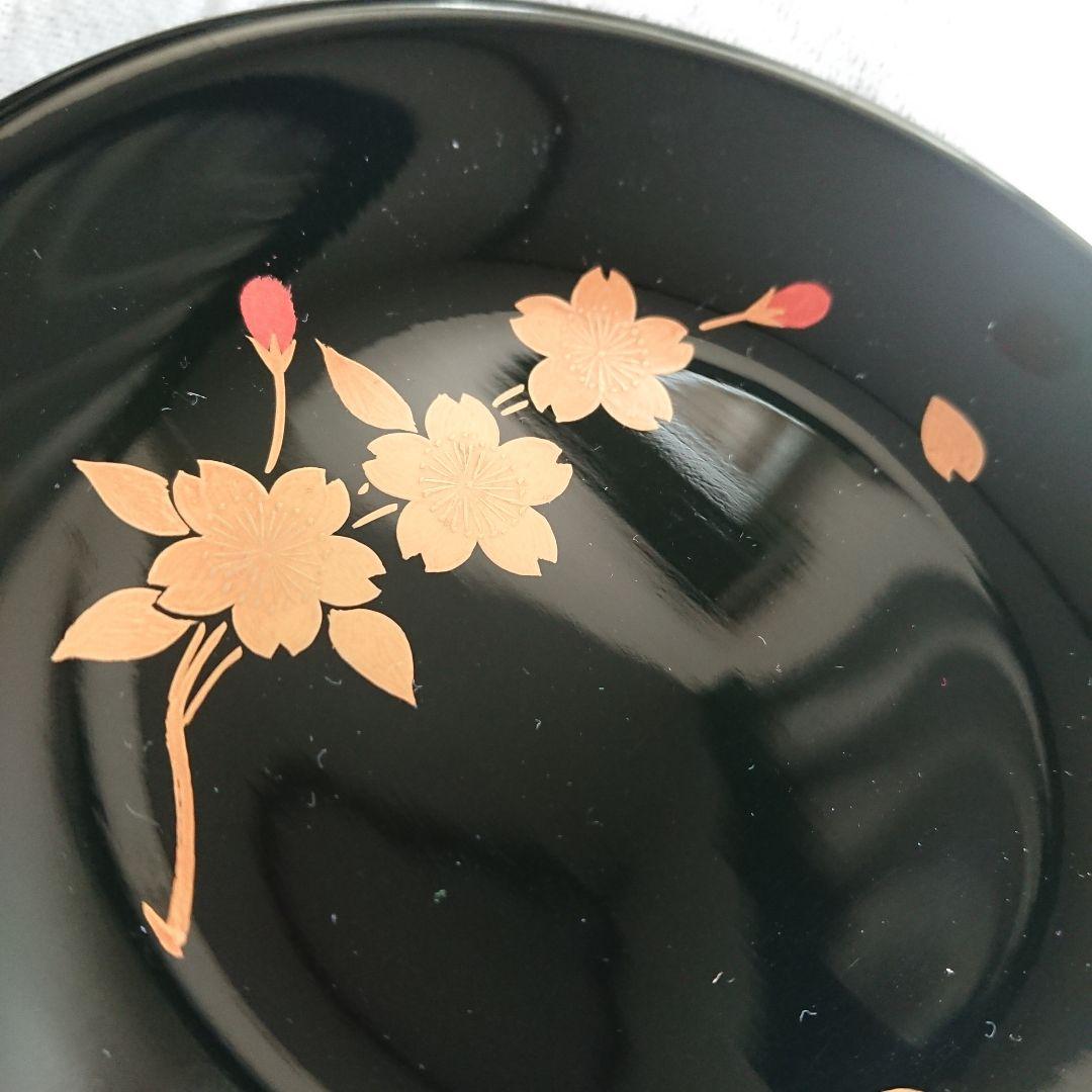 桜づくし 漆器 銘々皿 小皿 蒔絵 /輪島塗 越前漆器 茶道具 骨董 お椀印判