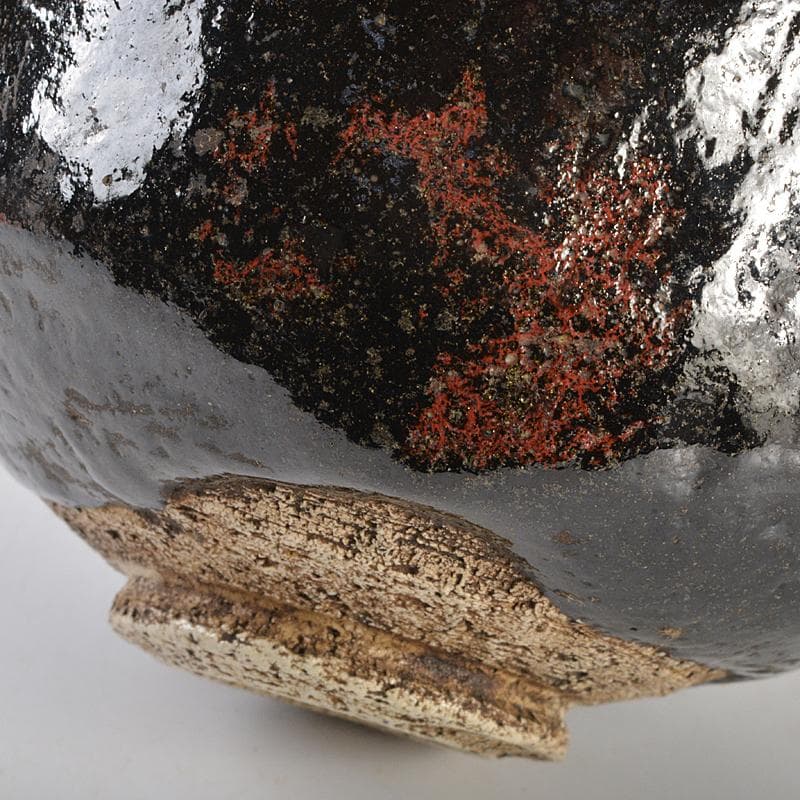 茶道具　楽吉左衛門　黒楽茶碗　共箱　D　R7098