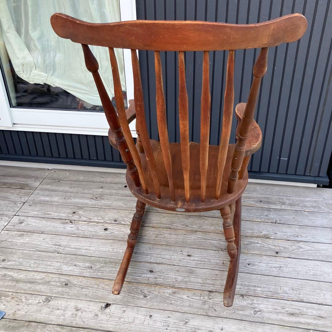 昭和レトロ 秋田木工 木製 ロッキングチェア アームチェア 古家具 ビンテージ