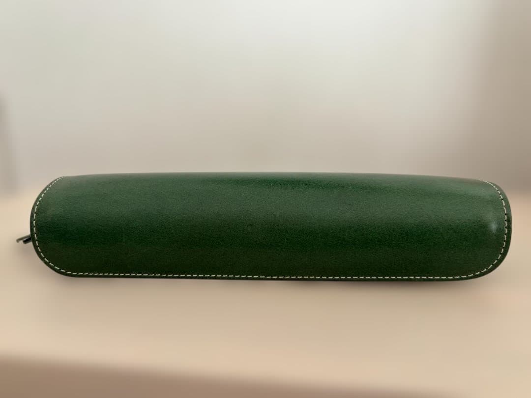Munekawa本革ファスナーペンケース“U-shape”グリーン