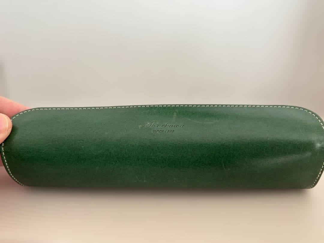 Munekawa本革ファスナーペンケース“U-shape”グリーン