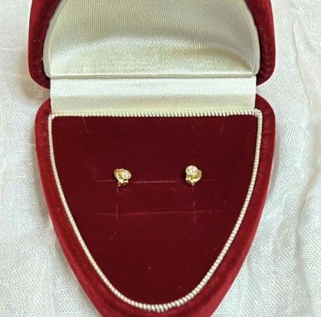 アガット agete 1粒ダイヤモンドピアス 18金