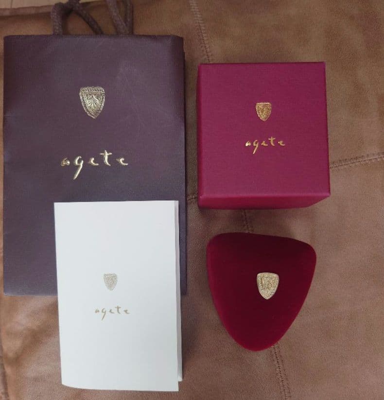 アガット agete 1粒ダイヤモンドピアス 18金