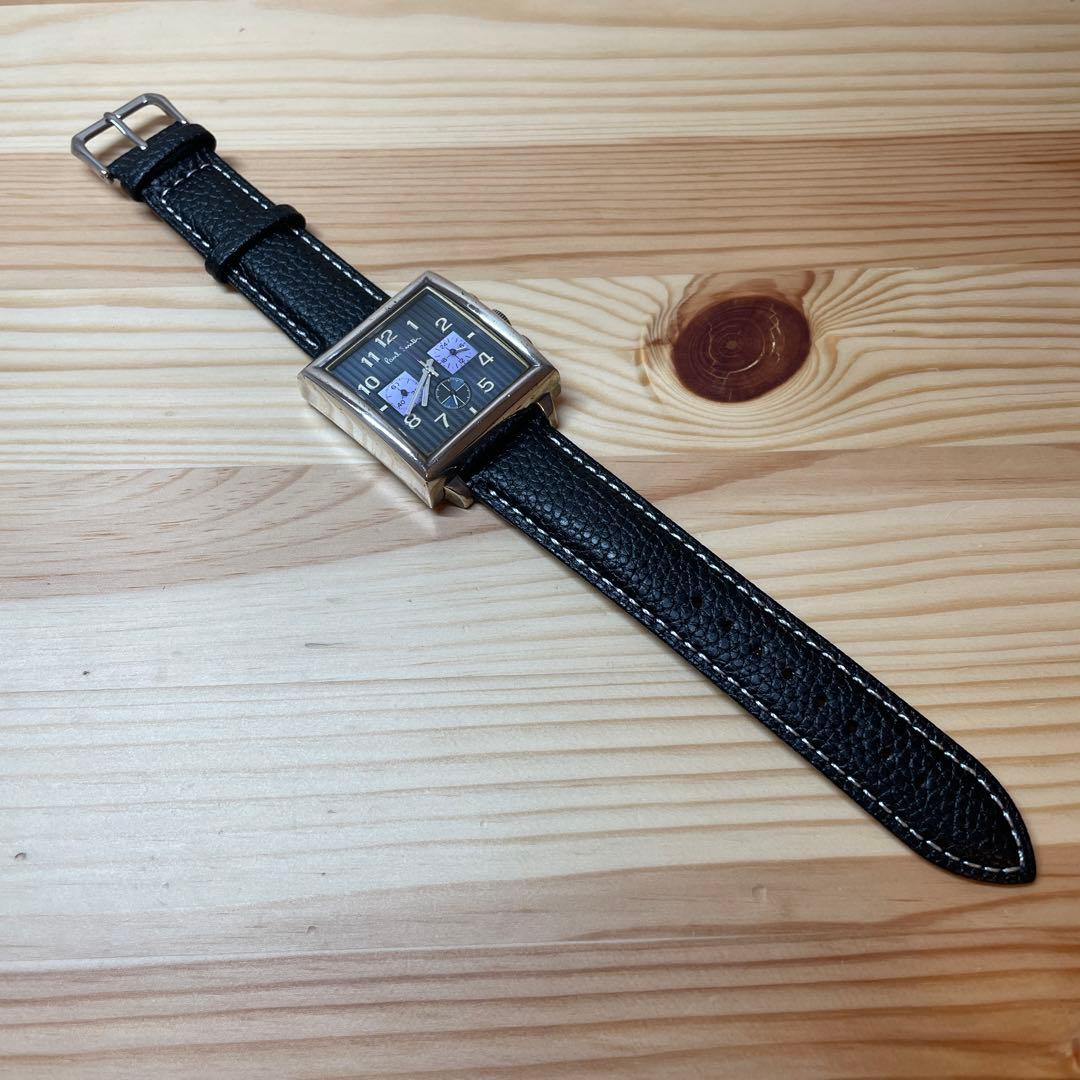 希少！☆シルバー925無垢☆電池交換済み☆ポールスミス　スクエアクロノ時計☆