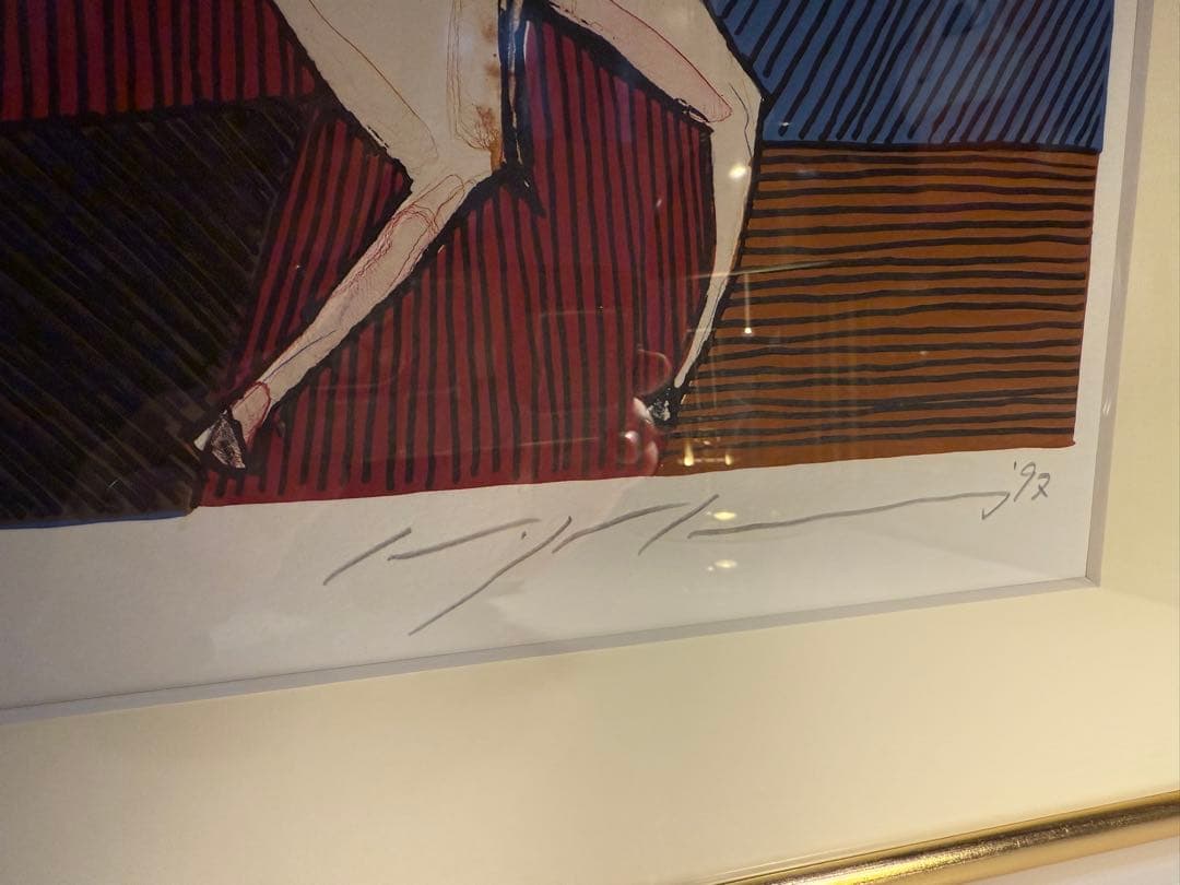 池田満寿夫 リトグラフ「白い牛」1992年 限定150部 額装品サイン入り