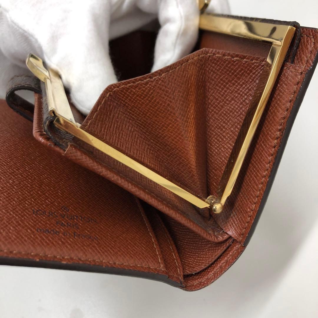 ルイ ヴィトン ポルト モネ ヴィエノワ がま口　モノグラム 折り財布