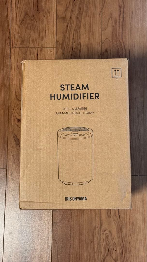 IRIS OHYAMA スチーム加湿器 AHM-MHU40A-H グレー