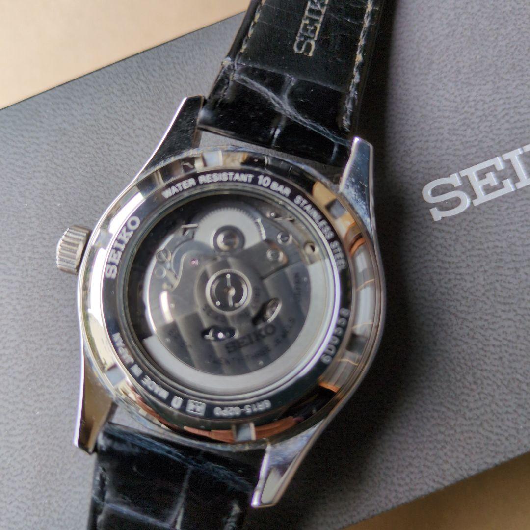 SEIKO プレザージュ ホワイト琺瑯ダイヤル 自動巻き