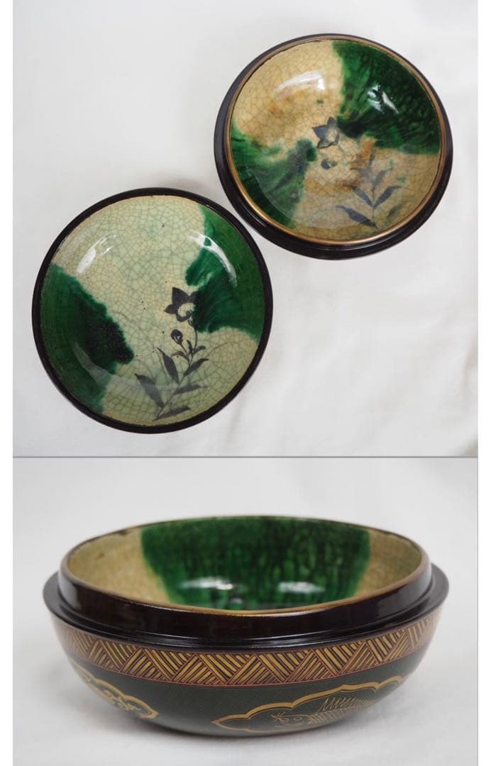 送料無料　　江戸期豊楽焼　食籠　箱付　本物保証　★大珍品★