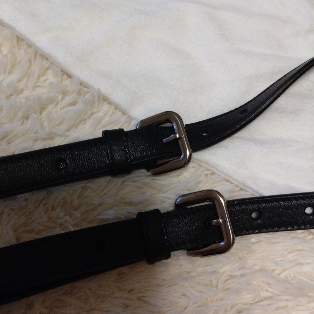 PRADA ブラックレザーショルダーストラップ（袋付き）