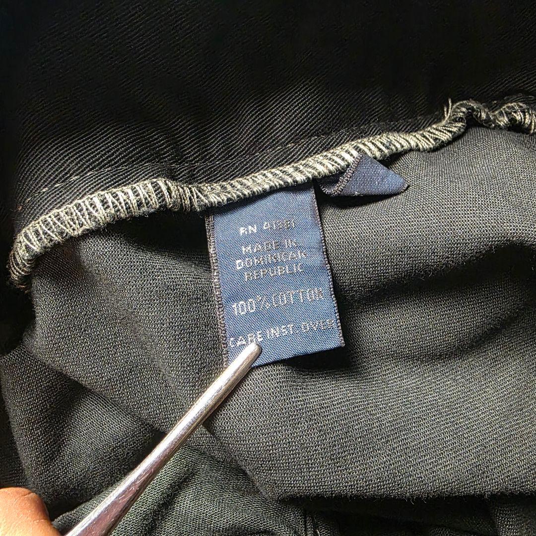 90sPolobyRalphLaurenポロチノ後染めツータックブラック黒34