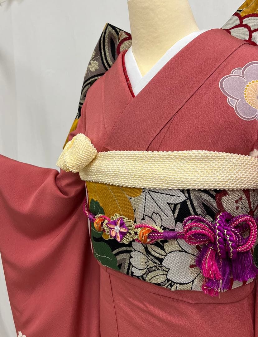 振り袖　フルセット　長襦袢付　成人式　振袖　パーティー　金彩加工　634