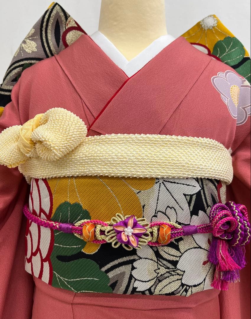 振り袖　フルセット　長襦袢付　成人式　振袖　パーティー　金彩加工　634