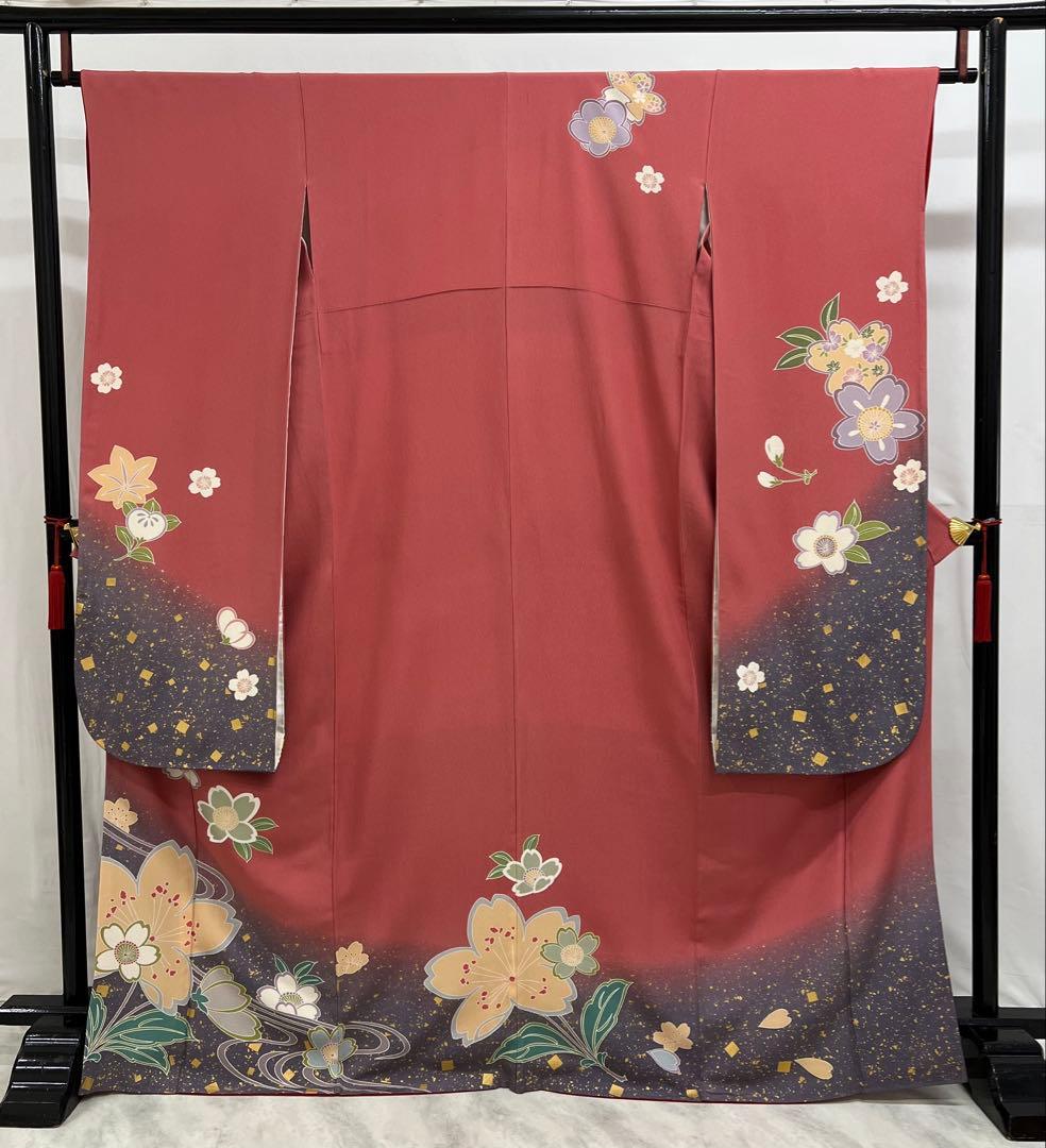 振り袖　フルセット　長襦袢付　成人式　振袖　パーティー　金彩加工　634