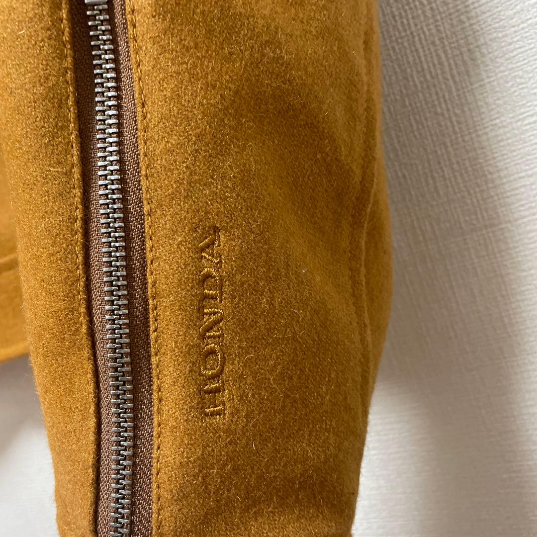 ブラウン シングルライダースジャケット