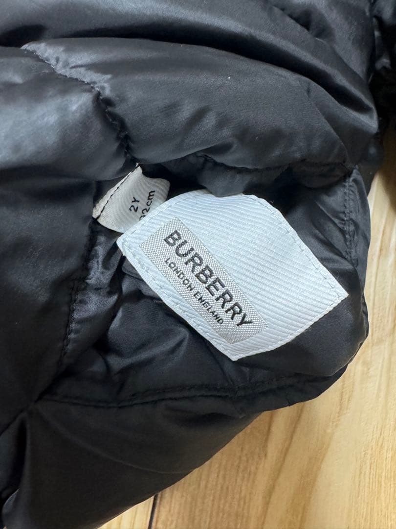 バーバリーチルドレン 2Y 92 ダウンコート リバーシブル