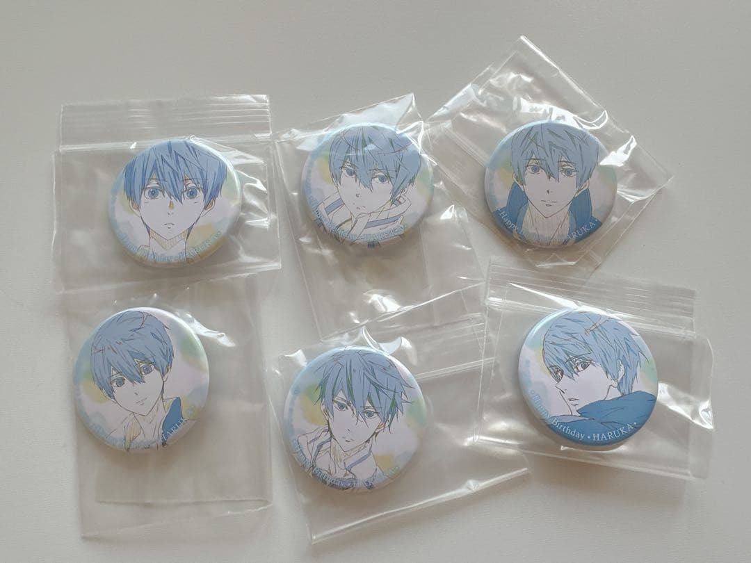 Free! 七瀬遙バースデー缶バッジセット