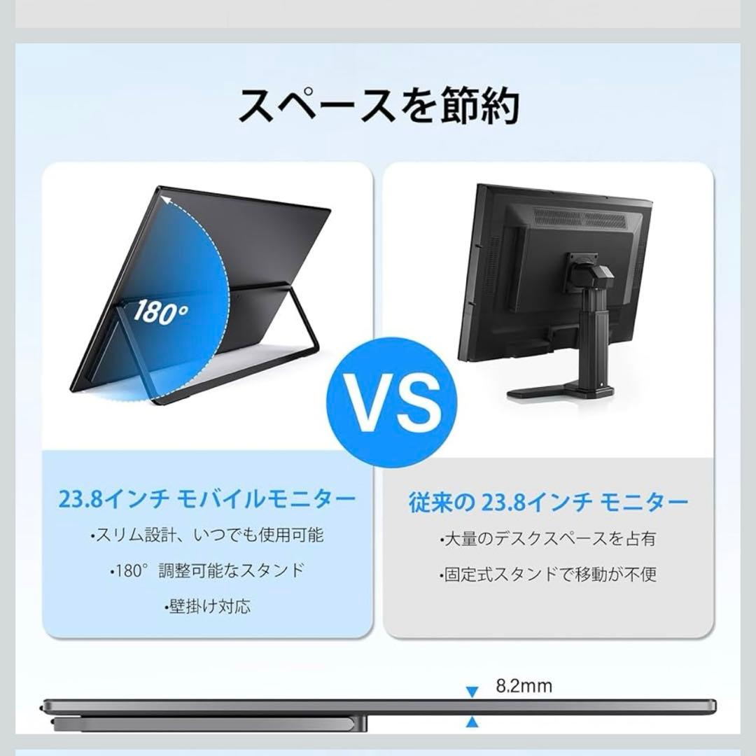 InnoView 23.8インチ 2Kモバイルモニター 本体