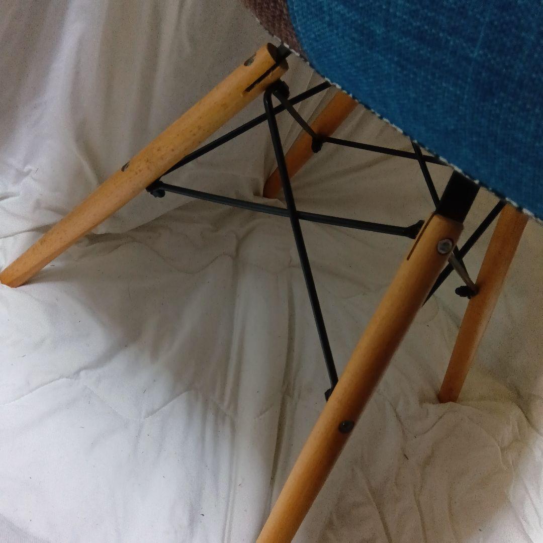 パッチワークデザイン ラウンジチェア 多色 青系